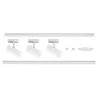 NOBLO SPOT, kit rail 1 allumage, blanc, LED, 22,5W, 2700K, 2 rails de 1m, 3 spots, 1 connecteur et 2 embouts inclus