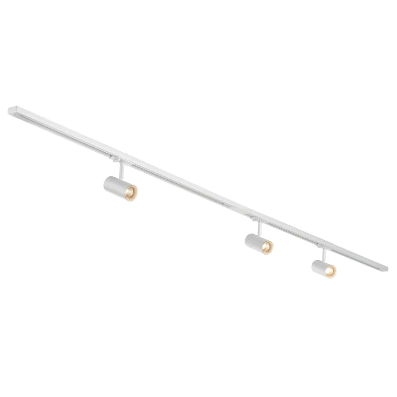 NOBLO SPOT, kit rail 1 allumage, blanc, LED, 22,5W, 2700K, 2 rails de 1m, 3 spots, 1 connecteur et 2 embouts inclus