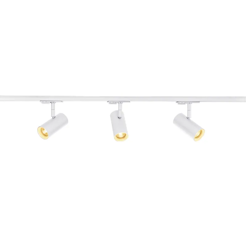 NOBLO SPOT, kit rail 1 allumage, blanc, LED, 22,5W, 2700K, 2 rails de 1m, 3 spots, 1 connecteur et 2 embouts inclus