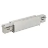 EUTRAC®, connecteur longitudinal avec possibilité d'alimentation, intérieur, pour rail 3 allumages en saillie, gris