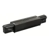 EUTRAC®, connecteur longitudinal avec possibilité d'alimentation, intérieur, pour rail 3 allumages en saillie, noir
