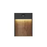 FLATT SENSOR, applique extérieure, anthracite/imitation bois, LED, 16W, 3000K/4000K, IP54, détecteur de mouvements