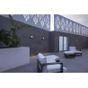 FLATT SENSOR, applique extérieure, anthracite/imitation bois, LED, 16W, 3000K/4000K, IP54, détecteur de mouvements