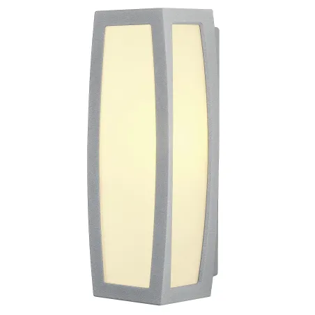 MERIDIAN BOX SENSOR, applique extérieure, diffuseur opalescent, gris, E27, 25W max, IP54, détecteur de mouvements