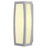 MERIDIAN BOX SENSOR, applique extérieure, diffuseur opalescent, gris, E27, 25W max, IP54, détecteur de mouvements