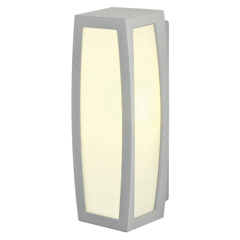 MERIDIAN BOX SENSOR, applique extérieure, diffuseur opalescent, gris, E27, 25W max, IP54, détecteur de mouvements