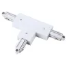 Connecteur en T, terre gauche, intérieur, pour rail 1 allumage en saillie, blanc, avec possibilité d'alimentation