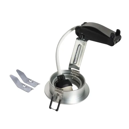 NEW TRIA 68, encastré de plafond intérieur, simple, rond, alu brossé, GU10/QPAR51, 50W max, clips/lames ressorts