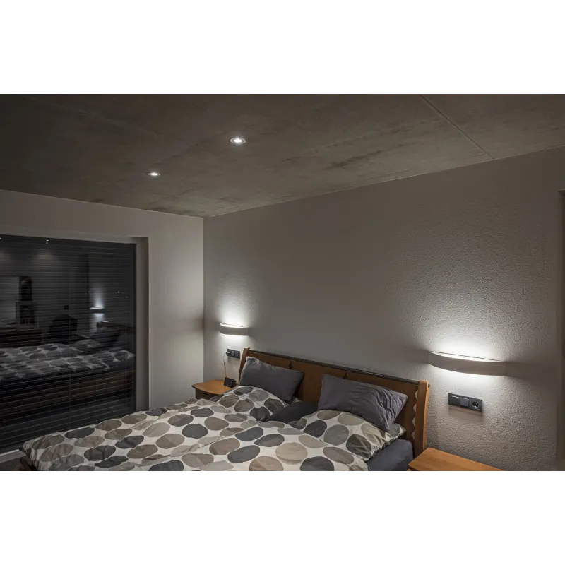 NEW TRIA 68, encastré de plafond intérieur, simple, rond, alu brossé, GU10/QPAR51, 50W max, clips/lames ressorts