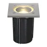 DASAR® EXACT 116, encastré de sol extérieur, carré, inox brossé, GU10/QPAR51, 35W max, IP67, collerette inox 316