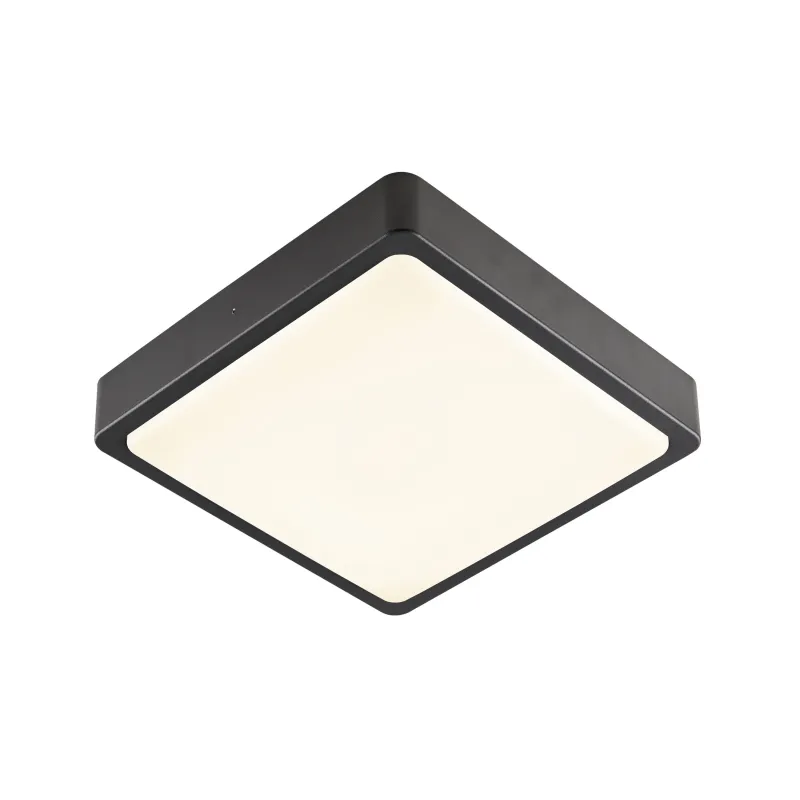 AINOS, applique et plafonnier extérieur, carré, anthracite, LED, 18W, 3000K/4000K, IP65, détecteur de mouvement