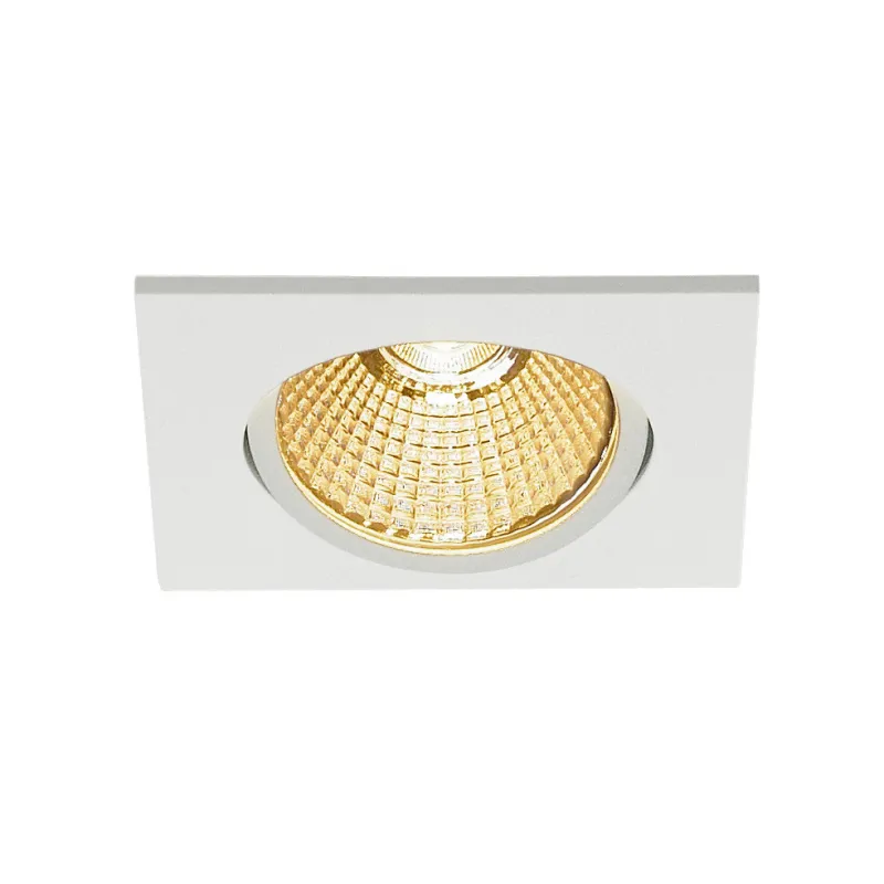 NEW TRIA 68, encastré de plafond intérieur, simple, carré, blanc mat, LED, 11W, 2700K, clips ressorts, variable