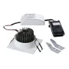 NEW TRIA 68, encastré de plafond intérieur, simple, carré, blanc mat, LED, 11W, 2700K, clips ressorts, variable