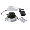 NEW TRIA 68, encastré de plafond intérieur, simple, rond, alu brossé, LED, 11W, 2700K, clips ressorts, variable