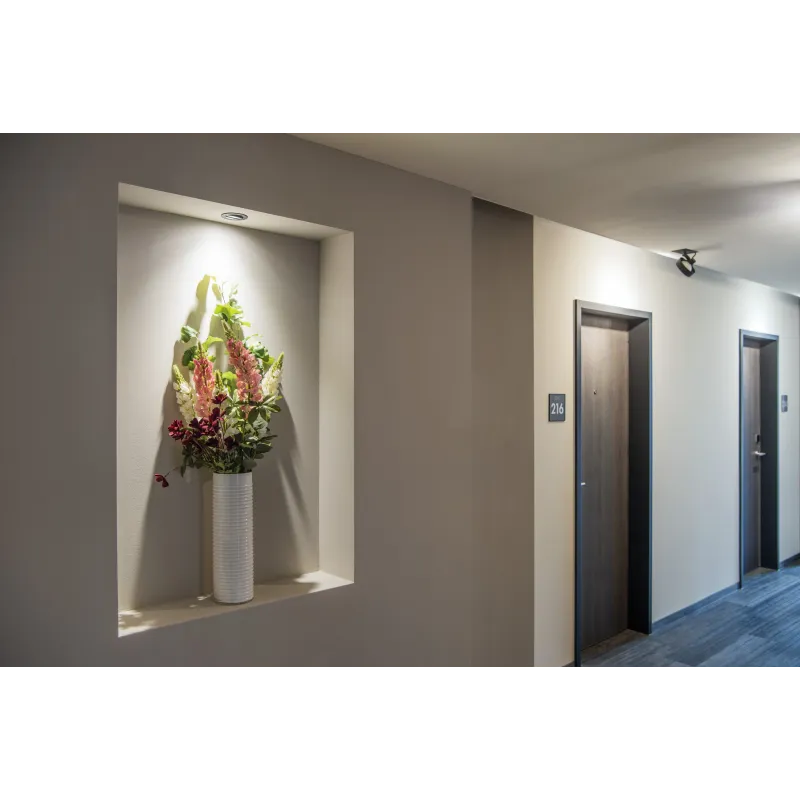 NEW TRIA 68, encastré de plafond intérieur, simple, rond, alu brossé, LED, 11W, 2700K, clips ressorts, variable