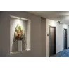 NEW TRIA 68, encastré de plafond intérieur, simple, rond, alu brossé, LED, 11W, 2700K, clips ressorts, variable