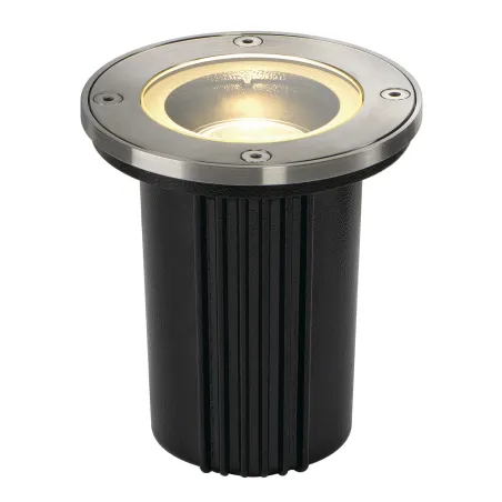 DASAR® EXACT 116, encastré de sol extérieur, rond, inox brossé, GU10/QPAR51, 35W max, IP67, collerette inox 316