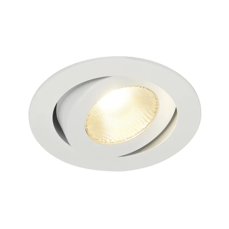 CONTONE®, encastré de plafond intérieur, rond, inclinable, blanc, LED, 16W, 2000K-3000K, Dim to warm, variable