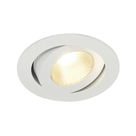 CONTONE®, encastré de plafond intérieur, rond, inclinable, blanc, LED, 16W, 2000K-3000K, Dim to warm, variable