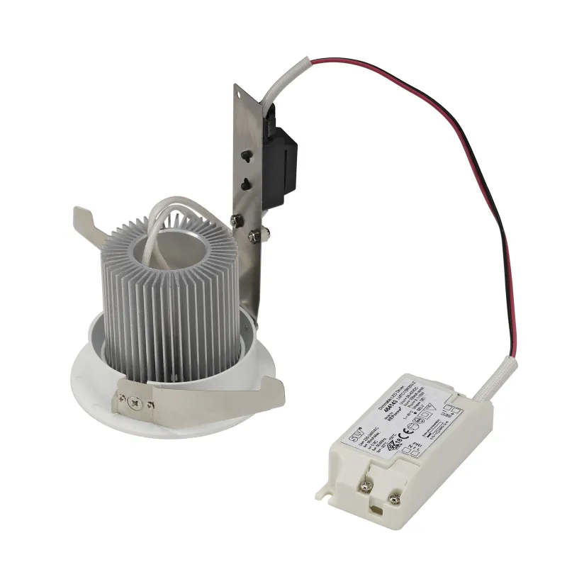 CONTONE®, encastré de plafond intérieur, rond, inclinable, blanc, LED, 16W, 2000K-3000K, Dim to warm, variable