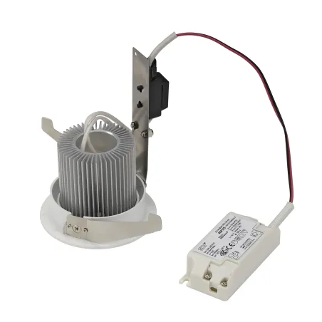 CONTONE®, encastré de plafond intérieur, rond, inclinable, blanc, LED, 16W, 2000K-3000K, Dim to warm, variable