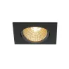 NEW TRIA 68, encastré de plafond intérieur, simple, carré, noir mat, LED, 11W, 2700K, clips ressorts, variable
