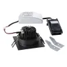 NEW TRIA 68, encastré de plafond intérieur, simple, carré, noir mat, LED, 11W, 2700K, clips ressorts, variable