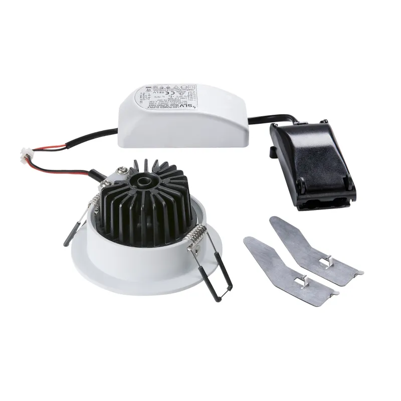 NEW TRIA 68, encastré de plafond intérieur, simple, rond, blanc mat, LED, 11W, 2700K, clips ressorts, variable
