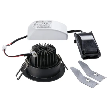 NEW TRIA 68, encastré de plafond intérieur, simple, rond, noir mat, LED, 11W, 2700K, clips ressorts, variable