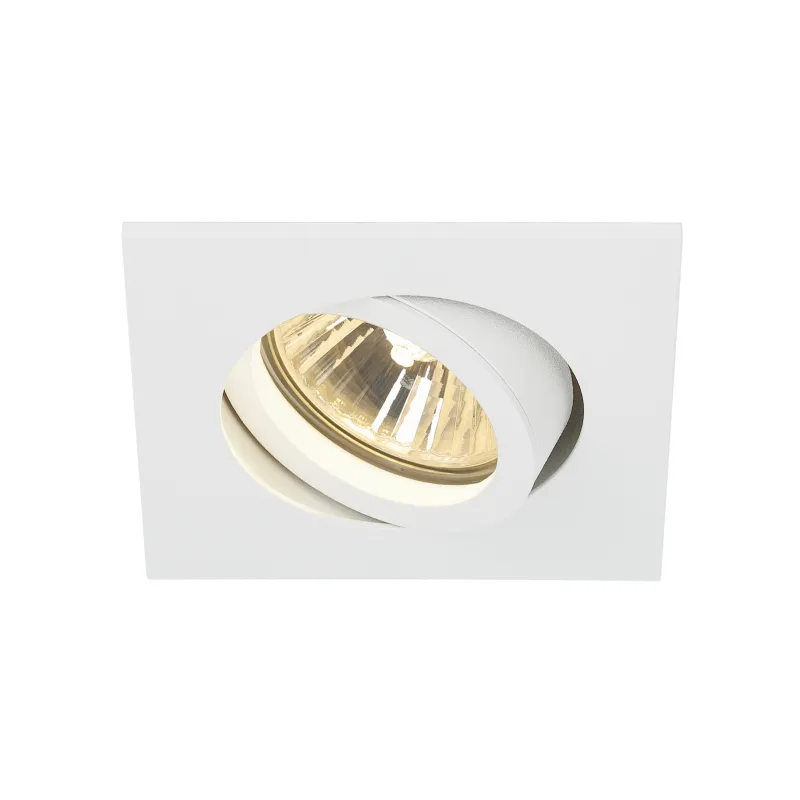 NEW TRIA 68, encastré de plafond intérieur, simple, carré, blanc, GU10/QPAR51, 50W max, clips/lames ressorts