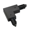 Connecteur d'angle, terre intérieure, pour rail 1 allumage en saillie, noir, avec possibilité d'alimentation