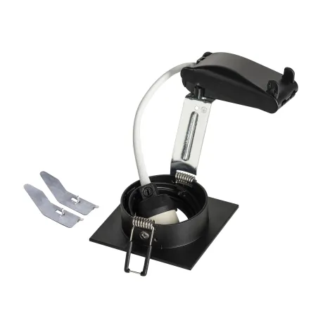 NEW TRIA 68, encastré de plafond intérieur, simple, carré, noir, GU10/QPAR51, 50W max, clips/lames ressorts