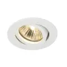 NEW TRIA 68, encastré de plafond intérieur, simple, rond, blanc, GU10/QPAR51, 50W max, clips/lames ressorts