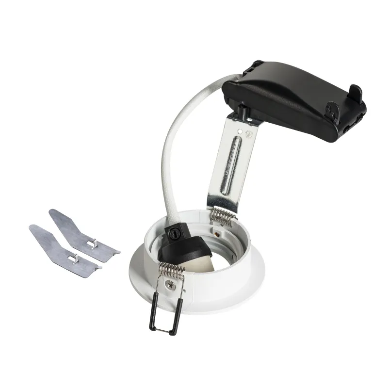 NEW TRIA 68, encastré de plafond intérieur, simple, rond, blanc, GU10/QPAR51, 50W max, clips/lames ressorts