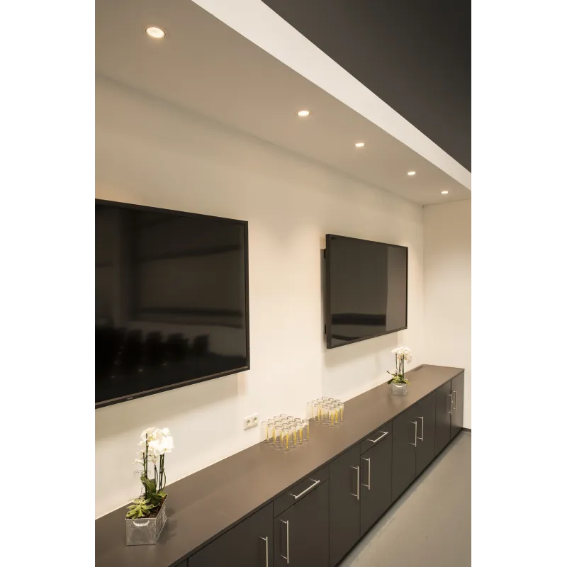 NEW TRIA 68, encastré de plafond intérieur, simple, rond, blanc, GU10/QPAR51, 50W max, clips/lames ressorts