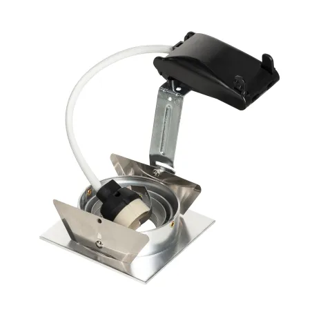NEW TRIA 78, encastré de plafond intérieur, simple, carré, alu brossé, GU10/QPAR51, 50W max, lames ressorts