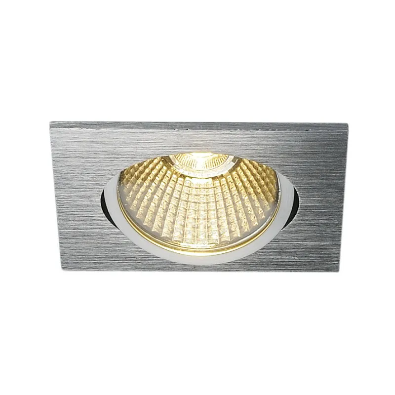NEW TRIA 68, encastré de plafond, carré, alu brossé, LED, 7,2W, 1800-3000K, clips/lames ressorts, variable