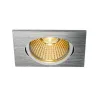 NEW TRIA 68, encastré de plafond, carré, alu brossé, LED, 7,2W, 1800-3000K, clips/lames ressorts, variable