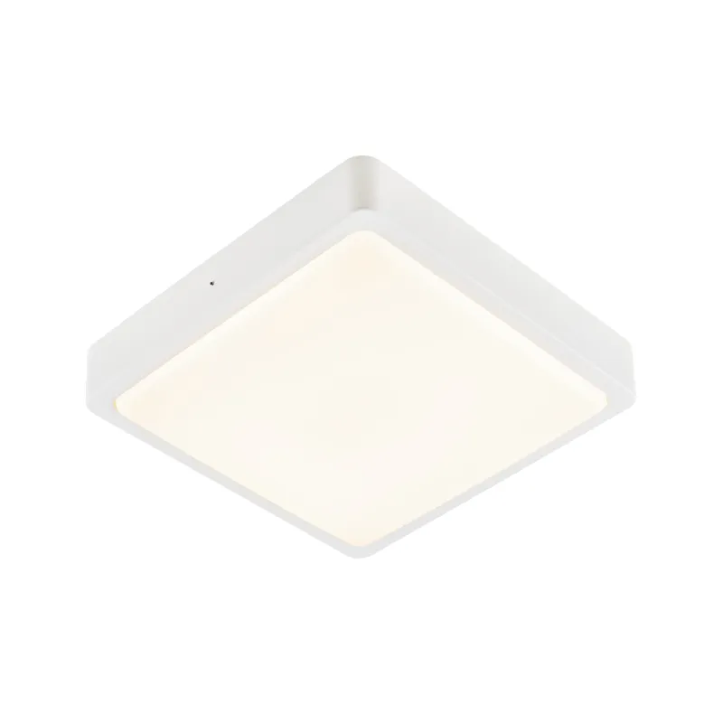 AINOS, applique et plafonnier extérieur, carré, blanc, LED, 18W, 3000K/4000K, IP65, détecteur de mouvement