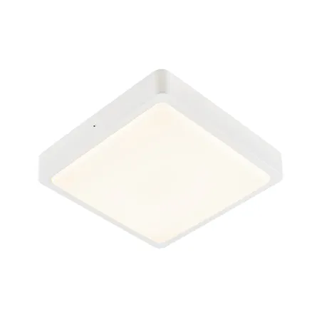 AINOS, applique et plafonnier extérieur, carré, blanc, LED, 18W, 3000K/4000K, IP65, détecteur de mouvement
