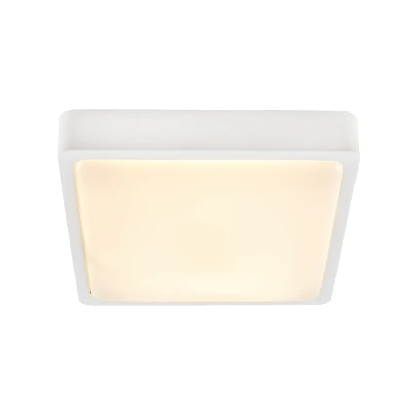 AINOS, applique et plafonnier extérieur, carré, blanc, LED, 18W, 3000K/4000K, IP65, détecteur de mouvement