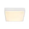 AINOS, applique et plafonnier extérieur, carré, blanc, LED, 18W, 3000K/4000K, IP65, détecteur de mouvement