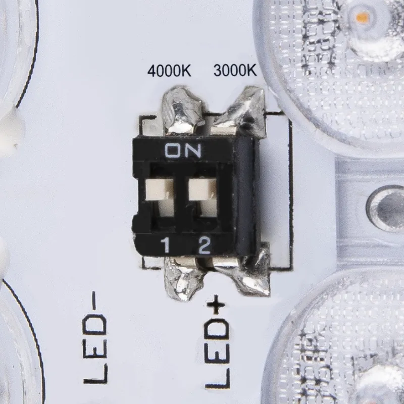 AINOS, applique et plafonnier extérieur, carré, blanc, LED, 18W, 3000K/4000K, IP65, détecteur de mouvement