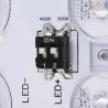 AINOS, applique et plafonnier extérieur, carré, blanc, LED, 18W, 3000K/4000K, IP65, détecteur de mouvement