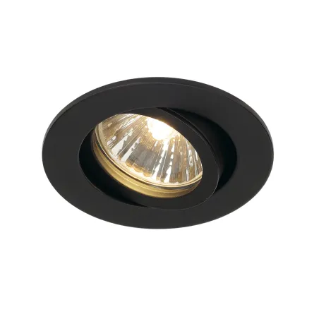 NEW TRIA 68, encastré de plafond intérieur, simple, rond, noir, GU10/QPAR51, 50W max, clips/lames ressorts