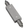 Connecteur longitudinal, pour rail 1 allumage en saillie, intérieur, gris, avec possibilité d'alimentation