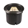 DASAR® 270, encastré de sol extérieur, asymétrique, noir, LED, 30W, 3000K, IP65/IP67, collerette inox 316