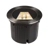 DASAR® 270, encastré de sol extérieur, asymétrique, noir, LED, 30W, 3000K, IP65/IP67, collerette inox 316