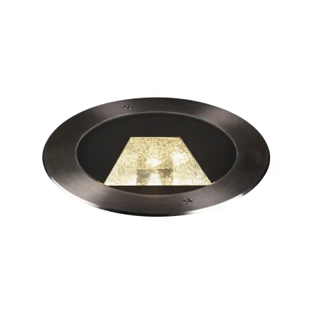 DASAR® 270, encastré de sol extérieur, asymétrique, noir, LED, 30W, 4000K, IP65/IP67, collerette inox 316