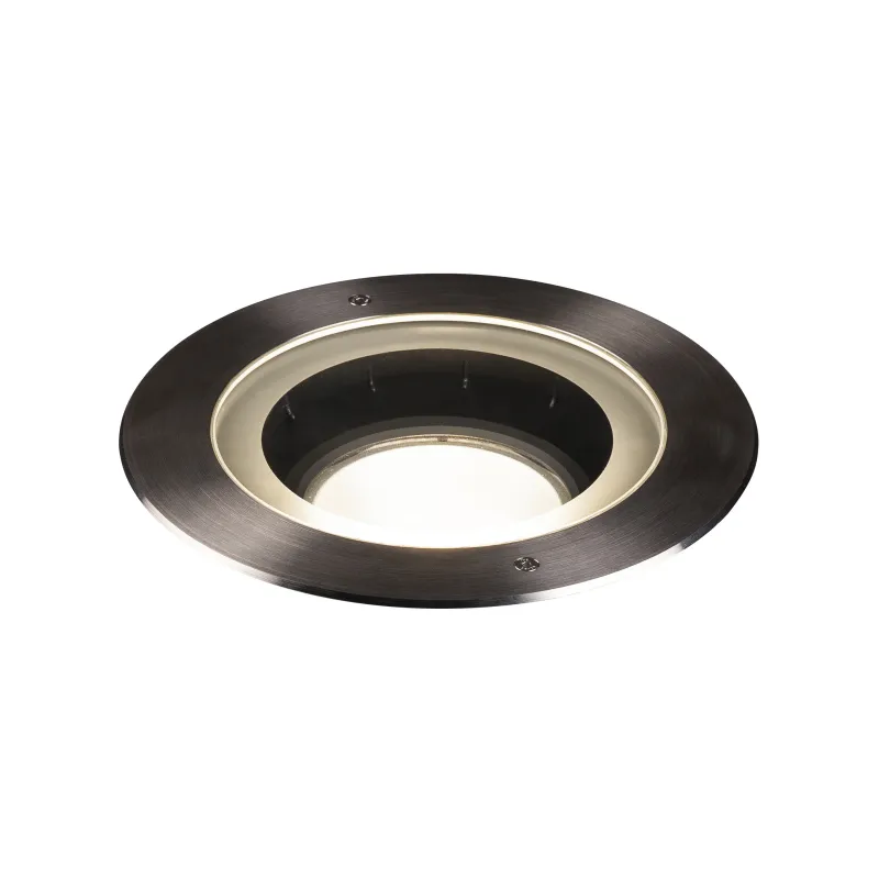 DASAR® 270, encastré de sol extérieur, symétrique, noir, LED, 30W, 3000K, IP65/IP67, collerette inox 316